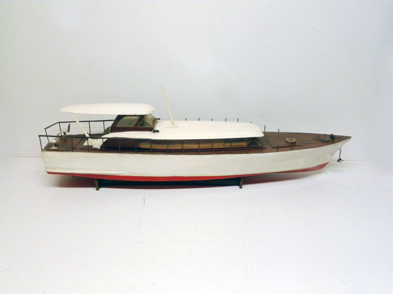 barco nautica maqueta deco motor madera 22x83x19 1u